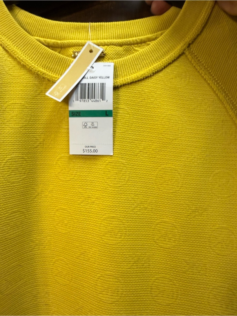 Women’s Michael Kors Crewneck Sweater dresd in Daisy Yellow